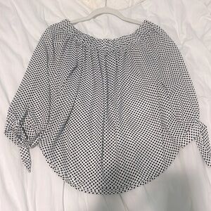 Polka Dotted Long Sleeved Blouse